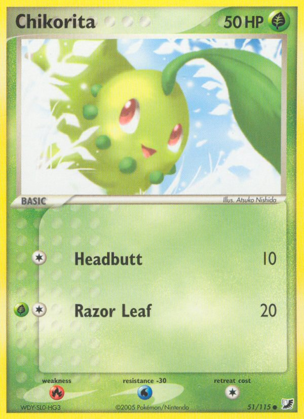 EX Unseen Forces Chikorita #51/115
